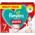 PAMPERS PANTS TAILLE 7 BABY-DRY COUCHES-CULOTTES 116 COUCHES (+17 KG)-0