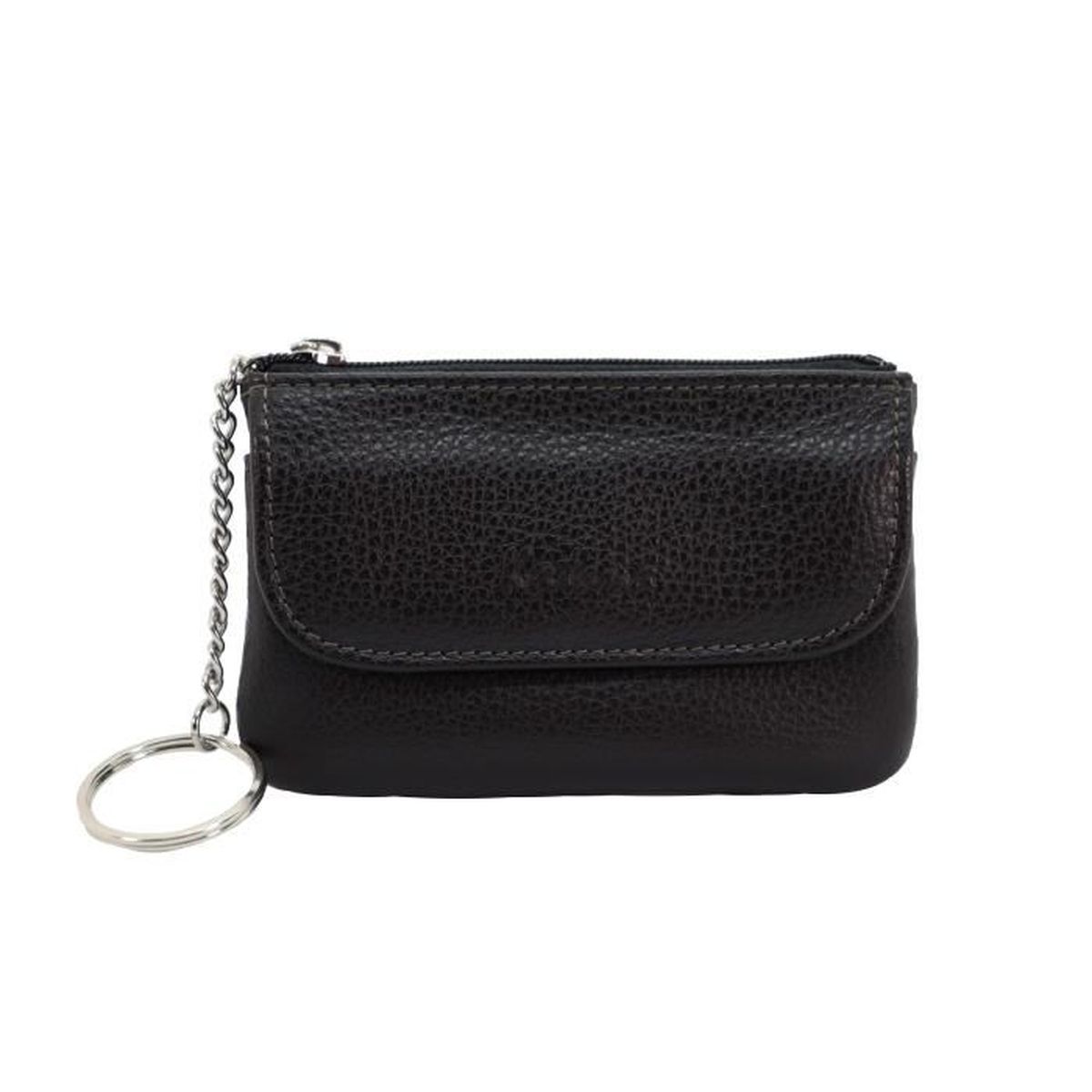 Porte-monnaie Katana En Cuir Lisse - Dimensions 8x11x3 Cm, Rouge Foncé, Avec Zip Et Poche Carte - 9