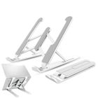 BRAND Support PC portable pliable de 7 à 17 pouces - Blanc - Réglage de hauteur et dissipation thermique