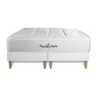 ROYAL PALACE BEDDING Ensemble sommier matelas 160x200 Windsor Ressorts ensachés et mémoire de forme - 26 cm - Equilibré - double sommiers blanc