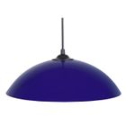 TOSEL Suspension 1 lumière - luminaire intérieur - acier bleu marine - Style inspiration nordique - H68cm L29,5cm P29,5cm