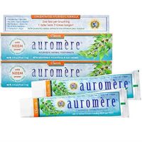 Auromere Ayurvedic Herbal Toothpaste Classic Licorice Flavour - Vegan Natural Non GMO Fluoride Free Gluten Free with Neem & Peelu