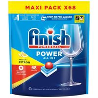LOT DE 2 - FINISH - Citron Powerball Power All In 1 Tablettes lave-vaisselle - paquet de 68 capsules
