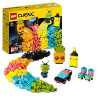 LEGO® Classic 11027 L’Amusement Créatif Fluo, Jouet Briques, avec Voiture et Alien