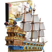 Reobrix Blocs de construction de navire pirate pour adultes,Kit de modélisme pour adultes et adolescents de la gamme Créateur Expert