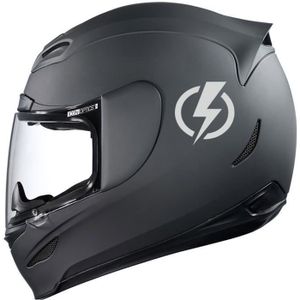 STICKER RETRO REFLECHISSANT RENARD GRIS ET NOIR LOUP CHIEN CASQUE MOTO VELO