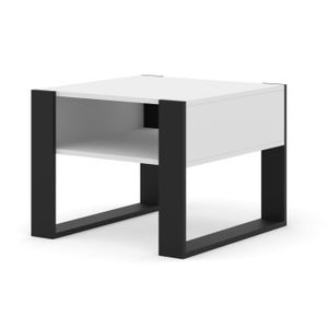 TABLE BASSE Table basse MONDI carré 60x60 cm blanc mat