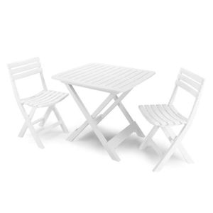 Salon bas de jardin Dmora Ensemble d'extérieur composé de : 2 chaises 