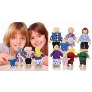 Wagoog Ensemble de Famille de poupées de Maison de poupées - en Bois 8 Mini  Figurines de Personnages poupées pour Accessoires de Maison de poupée  Filles Enfants : : Jeux et Jouets