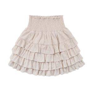 JUPE Harajuku-Mini jupe à volants taille haute pour filles,jupes dégradées moelleuses,jupe courte élégante,Lolita- Pink[C91900]