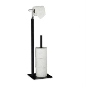 Porte papier-toilette et réserve H 53 cm Cappa - Umbra - Noir - - Cdiscount  Bricolage