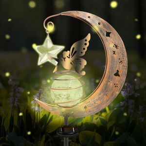DÉCORATION LUMINEUSE Lampe solaire lune pour jardin en plein air, lampe