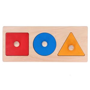 TABLEAU ENFANT Zerodis tableau de correspondance géométrique en bois Zerodis Tableau de jouets casse-tete Panneau géométrique tricolore
