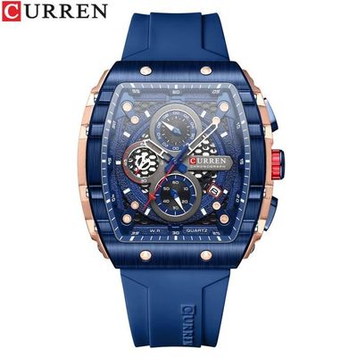Montre CURREN 8271 Homme – Quartz, Acier Inoxydable, Cadran 46 Mm – Étanche 30M, Date, Semaine, Cadeau Avec Boîte