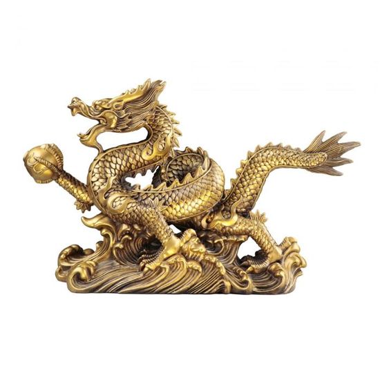 Statue De Dragon Feng Shui - Dragon Chinois Sur Pièces De