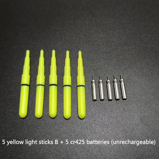 MUYAPAY 6 Pièces Bouchons Lumineux Pêche Nuit – Flotteurs Starlight Glow Stick – Lumière Canne Pêche De Nuit Mer & Rivière