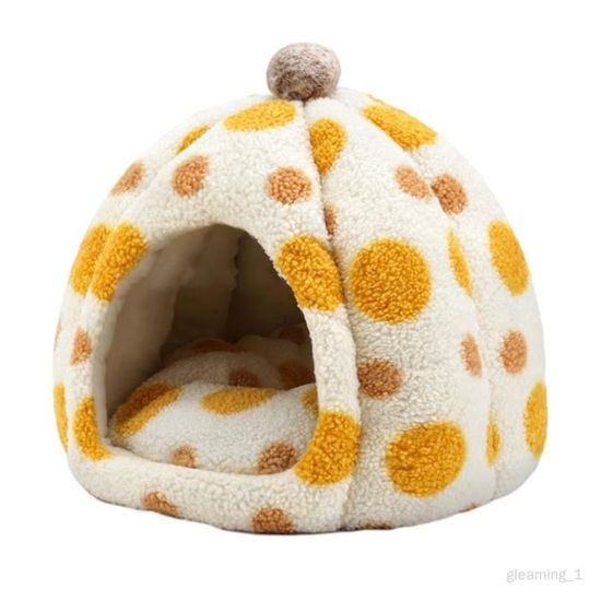 Lit Pour Chat - Niche Intérieure - Grotte Chaude - Velours - Lavable