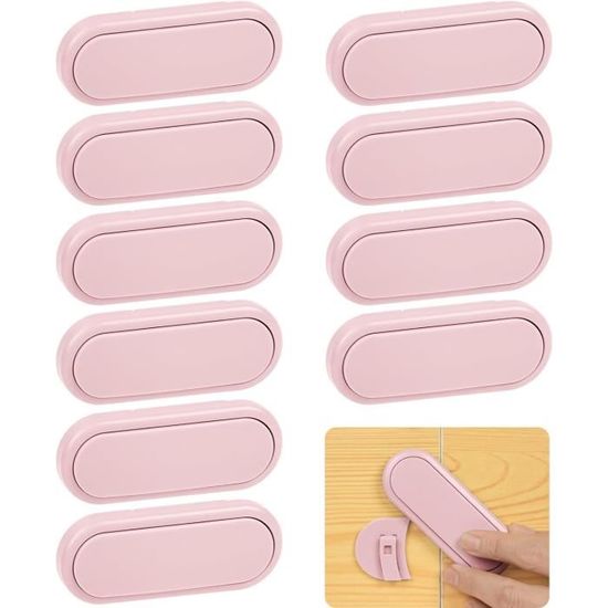 Kit 12 Bloqueurs Portes Et Placards Enfant - Adhésif 3M, Sans Perçage, Sécurité Bébé