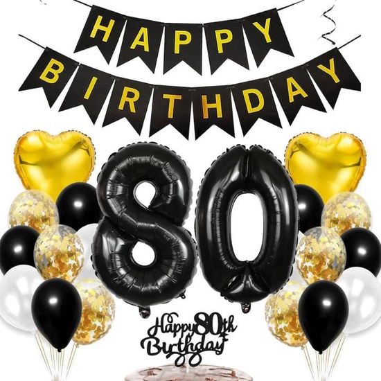 Toile de fond Deco Anniversaire Personnalisé Grand Homme 80 Ans BRP6-102