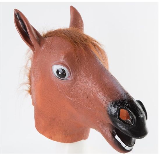 Masque Halloween Démon Souriant En Latex - Cosplay Effrayant - Pour Carnaval, Fête Déguisée - Taille Adulte - 8