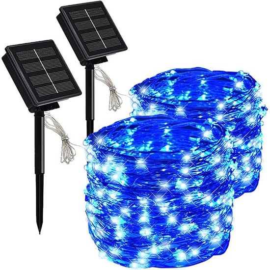 Keeda® Guirlande Lumineuse Solaire 100 LED 17 M étanche Pour