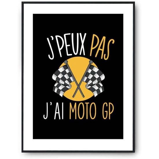 Débardeur Humour Moto - "Je Peux Pas J'ai Moto GP" - Cadeau Pour Motard, Homme/Femme - Taille Unique