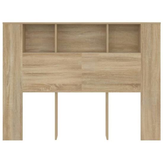 BAO Armoire de tête de lit Blanc brillant 100x18,5x104,5 cm
