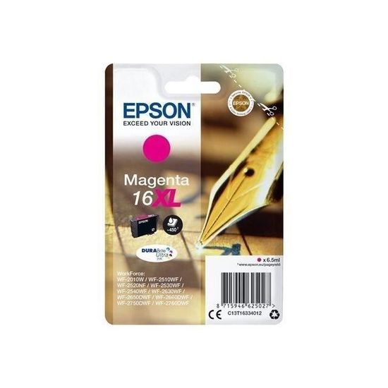 EPSON Cartouche d'encre T1633 XL Magenta - Stylo Plume (C13T16334012)