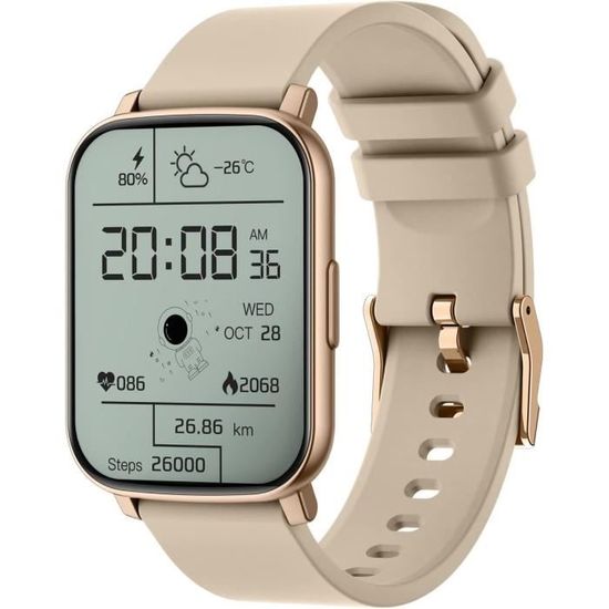 Smartwatch Montre Pour Homme 5 ATM étanche IP68 Podomètre Podomètre