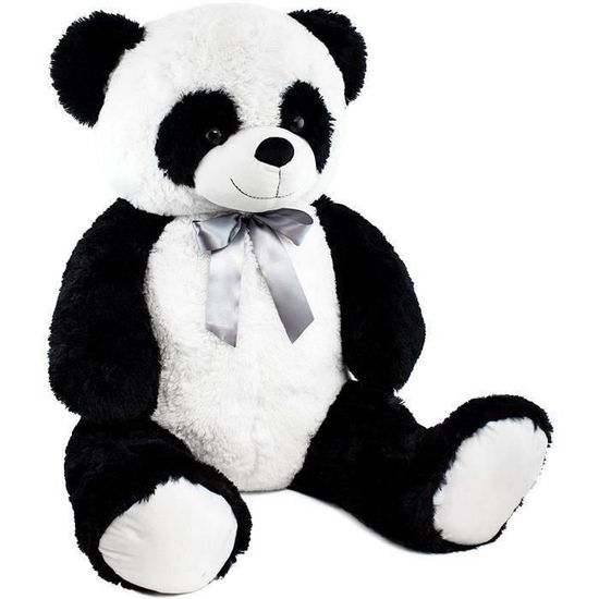 BRUBAKER Peluche géante XXL - Panda Nounours avec Ruban - 100 cm