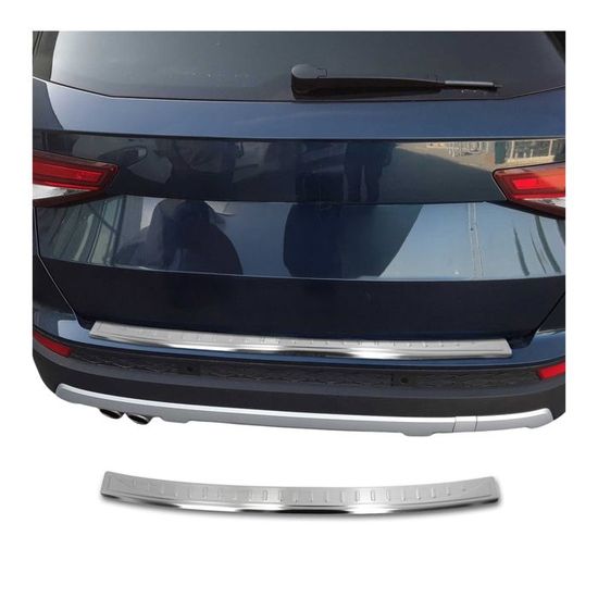 Protection Seuil De Coffre Pour Skoda Kodiaq NS7 (2017-2025) - Inox Brossé - Contre Les Rayures, Pose Facile Sans Perçage - 8