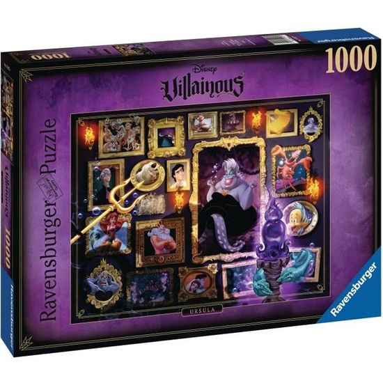 Puzzle 1000 pièces Ursula - RAVENSBURGER - Collection Disney Villainous - Fantastique Violet Mixte