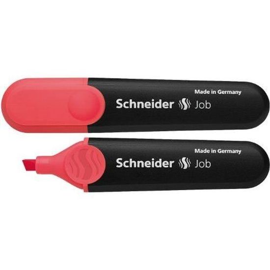 Surligneurs Schneider Job Lot De 10 - Encre Orange Fluorescente - Rechargeables - Pointe Biseautée 1+5mm
