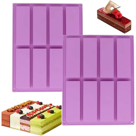 Allforhome moule rectangulaire flexible Savon silicone avec Box