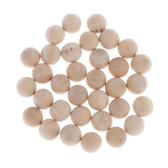 5 Boules En Bois De Hêtre Naturel - Diamètre 60mm - Pour Bricolage, Déco Ou Jeux Éducatifs