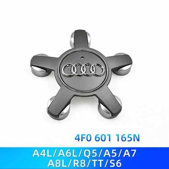 Lot de 4 centre de roue cache moyeu gris Remplacement pour Audi 135mm 4F0 601 165N