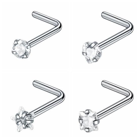 Clous De Nez Acier Inoxydable Zircone Bleu O2 5 Mm 222022 main image 1