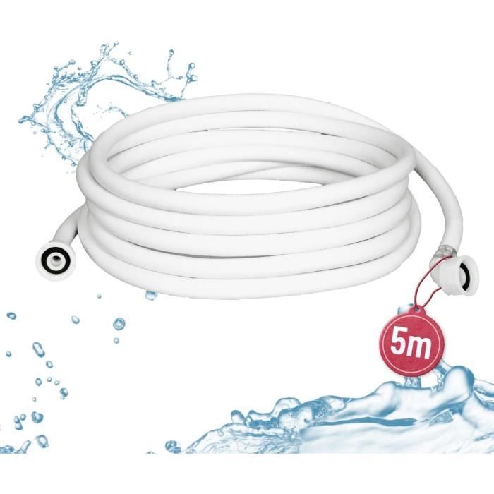 Tuyau D'Arrivée D'Eau 3,5m Pour Machine à Laver Et Lave-Vaisselle - 3/4" - Résiste Jusqu'à 60 Bar - 9