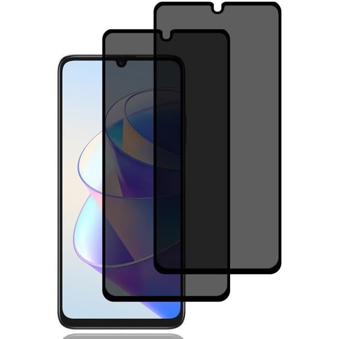 Coque Complète + Verre Trempé Anti-espion Pour Honor Magic 7 Lite / 7 Pro / 6 Lite - Noir
