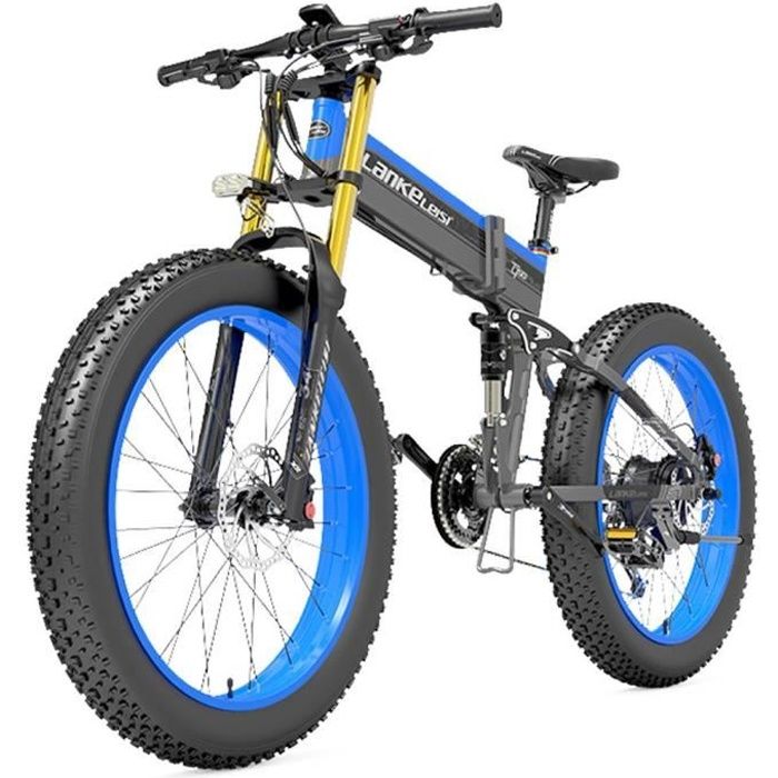 Vélo Électrique LANKELEISI T750 Plus Grande Fourche 17.5Ah Batterie 48V 1000W Moteur 26*4.0 ''Gros Pneu