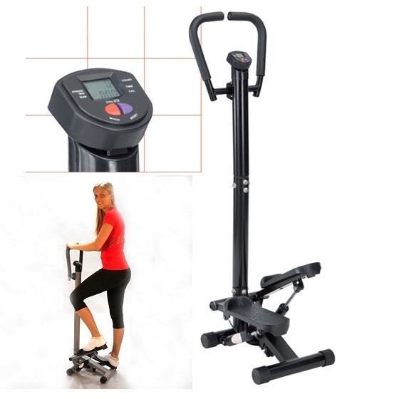 Stepper marche - avec guidon - résistance réglable - Compteur multifonctions - Innoliving Fit-804 - couleur: noir ou gris