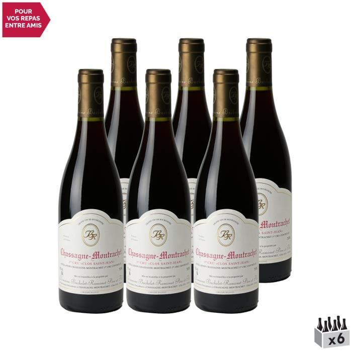 Chassagne-Montrachet 1er Cru Clos Saint-Jean Rouge 2019 - Lot de 6x75cl - Domaine Bachelet-Ramonet - Vin AOC Rouge de Bourgogne