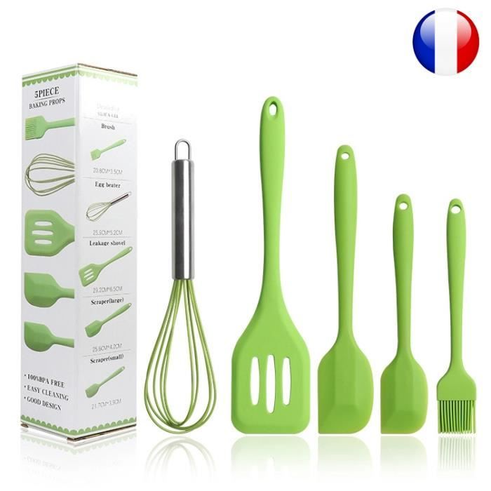 set ustensiles de cuisine- ustensile de pâtisserie - spatule , maryse - couleur vert