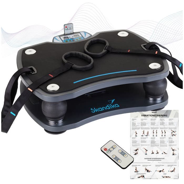 skandika Home Vibration Plate 500 Plateforme vibrante oscillante de salaon avec télécommande -Noire