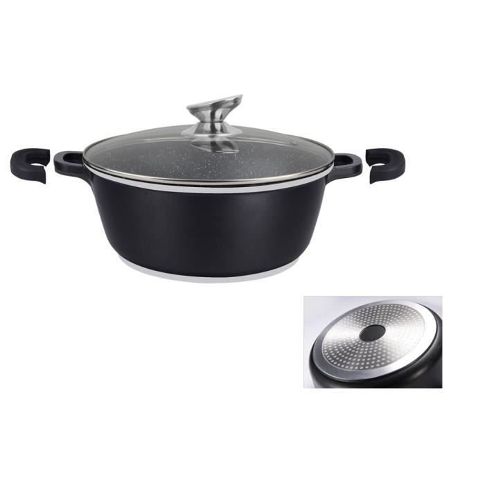 Marmite Mayerhoff 20cm avec revêtement antiadhésif façon pierre marble-coating compatible tous feux dont induction