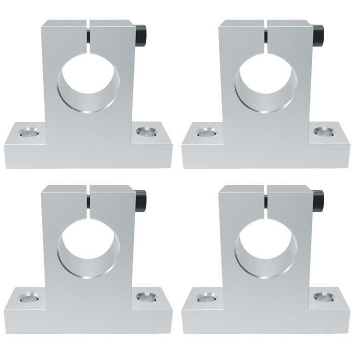 4 pcs Support D 'arbre En Métal Durable Guide Accessoire Roulement Axe Fixe Arbre pour Imprimante 3D CAMERA IP