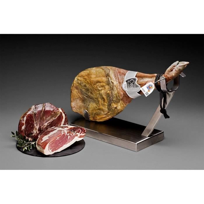 Épaule Serrano AOP Teruel avec os. Jamnon de montagne avec un séchage naturel de 15 mois. Emballée sous vide avec une maille (filet)