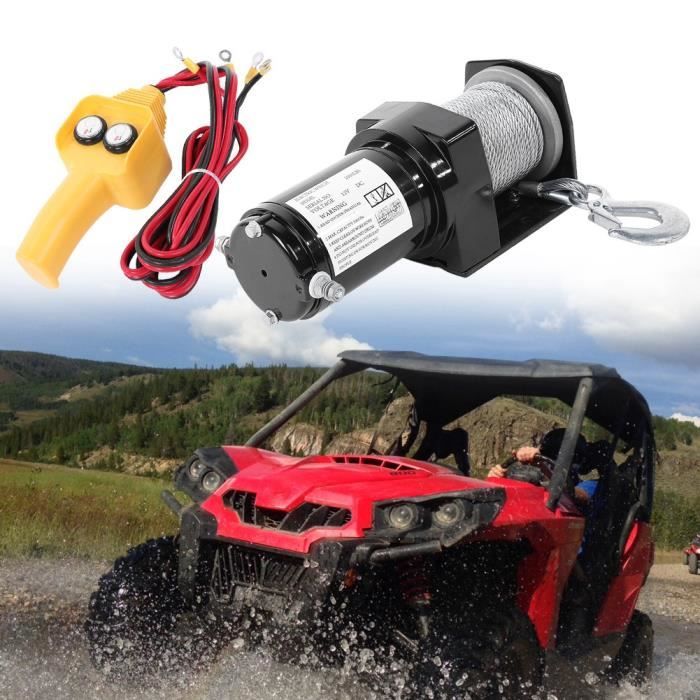 Treuil Auto 2000 lbs de voiture électrique DC 12V de remorque de camion de kit de treuil de récupération électrique ATV