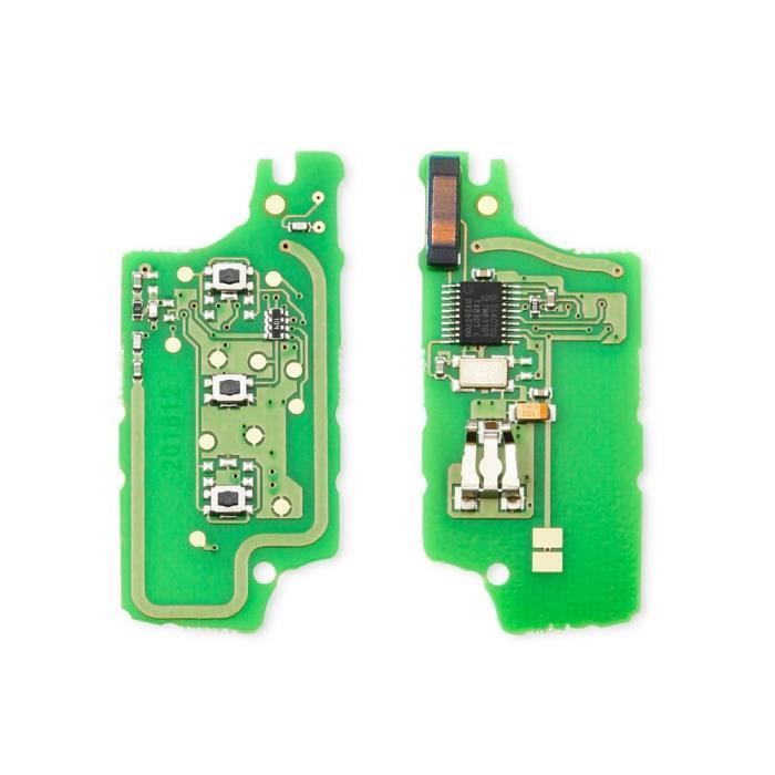 Coque clé,Dandkey Clé À Distance Circuit imprimé Pour Peugeot 207 307 308 407 607 807 Pour Citroen C2 C3 C4 - Type 3BT CE0536 - FSK