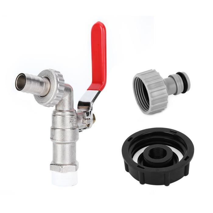 Atyhao Vanne IBC Adaptateur de Réservoir IBC Connecteur de Bouchon de Tuyau de Robinet Jardin Robinet en Laiton G1/2po